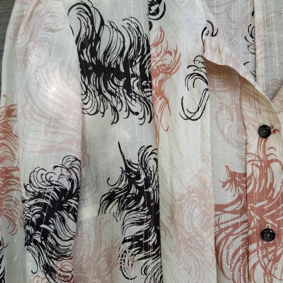 Trina Turk Button Down Shirt Top Blouse Small - Picture 2 of 8